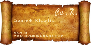 Csernok Klaudia névjegykártya